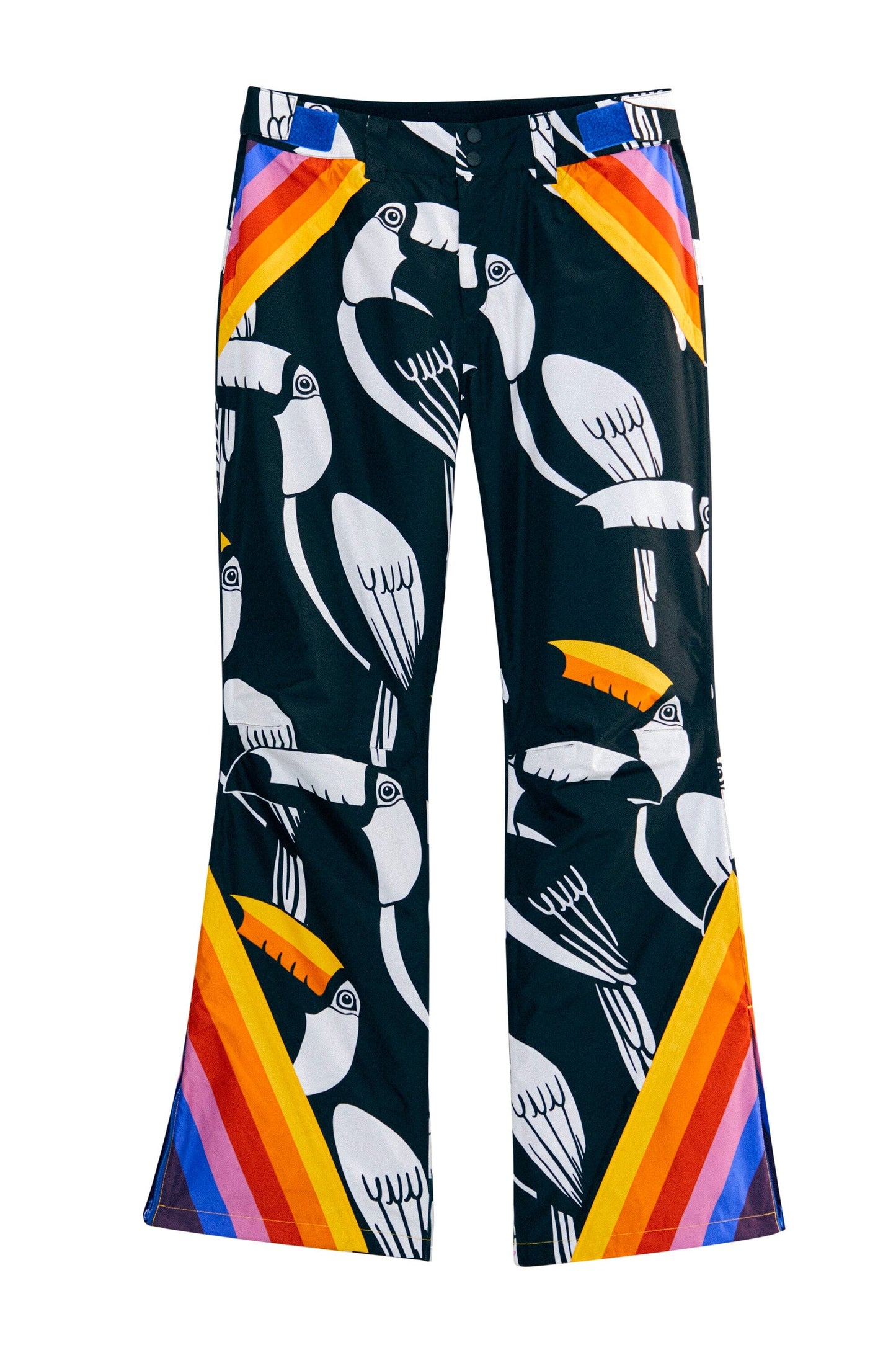 Black Graphic Toucans Ski Pants