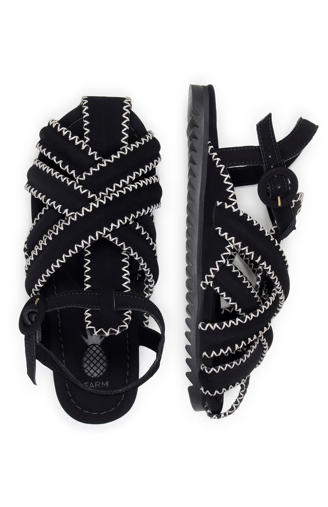 Black Zigzag Sandal