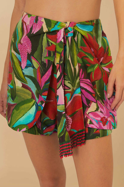 Multicolor Jardin De Reve Shorts